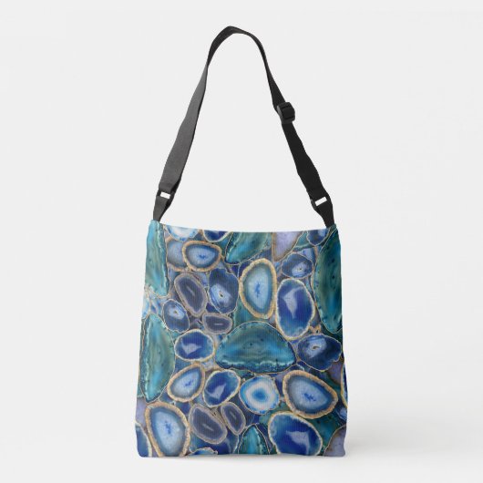 Sac Ajustable Motif cristal Blue Geodes (Dos)