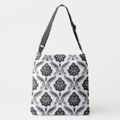 Sac Ajustable Motif Damassé Rococo Gris Noir Blanc (Dos)