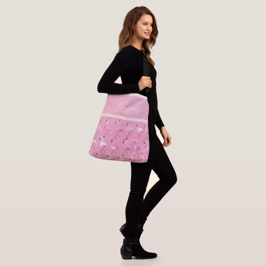 Sac Ajustable Motif d'aquarelle couleur Flamant rose rose person (Sur le modèle)