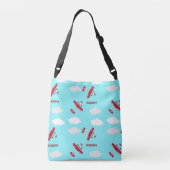 Sac Ajustable Motif d'avion en bleu (Dos)