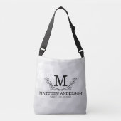 Sac Ajustable Motif de balle de golf personnalisé Nom Monogramme (Devant)