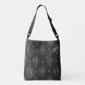 Sac Ajustable Motif de cactus noir à main (Dos)