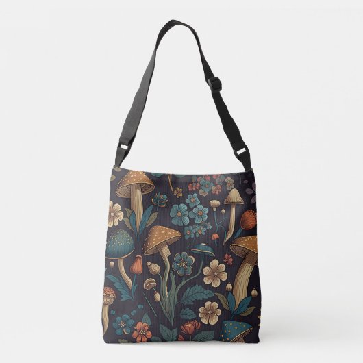 Sac Ajustable Motif de champignons et de fleurs 1 (Dos)