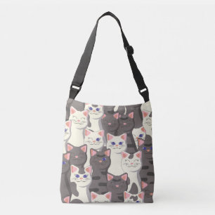 Sac Ajustable Motif de chats blancs et gris