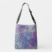 Sac Ajustable Motif de chats sauvages bleu et violet (Dos)