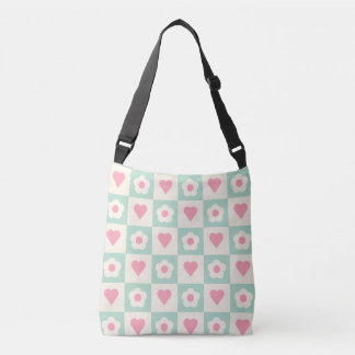 Sac Ajustable Motif de cœur et de fleurs pastel