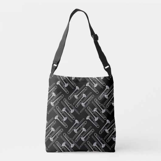 Sac Ajustable Motif de crosshatch gris Trombone (Dos)