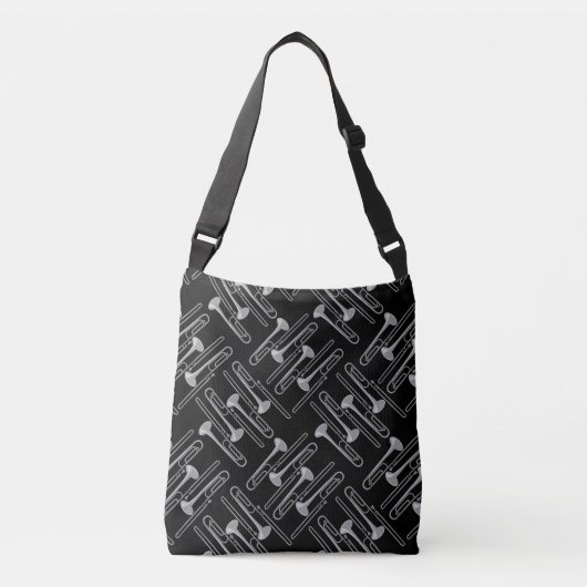 Sac Ajustable Motif de crosshatch gris Trombone (Devant)
