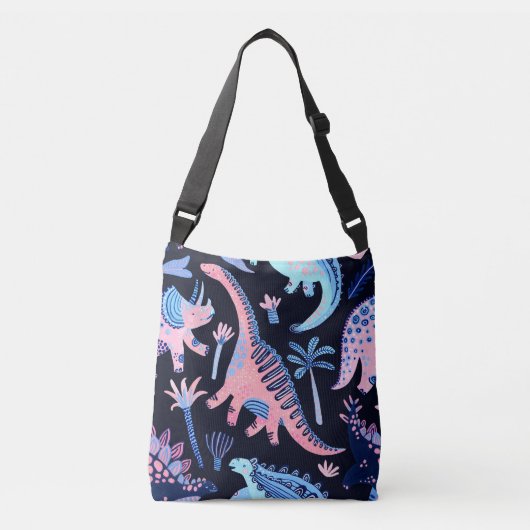 Sac Ajustable Motif de dinosaures de bande dessinée mignon. (Devant)