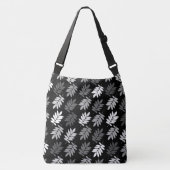 Sac Ajustable Motif de feuille aînée noir blanc gris (Devant)