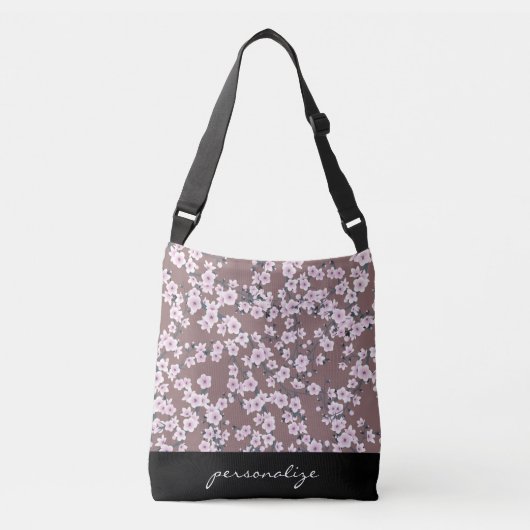 Sac Ajustable Motif de fleurs de cerisier rose (Devant)