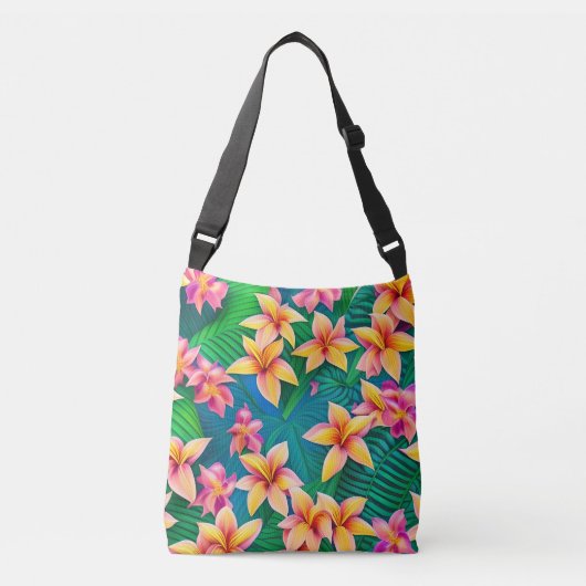 Sac Ajustable Motif de fleurs tropicales hawaïennes (Devant)