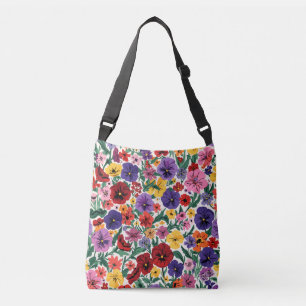Sac Ajustable Motif de jardin floral de pensées printanières lum
