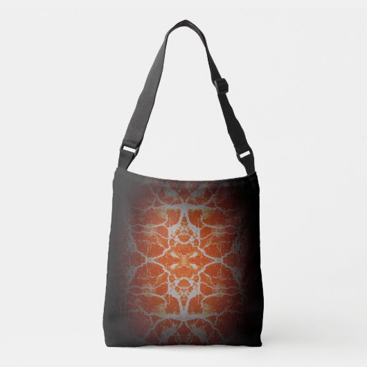 Sac Ajustable Motif de kaléidoscope orange (Devant)