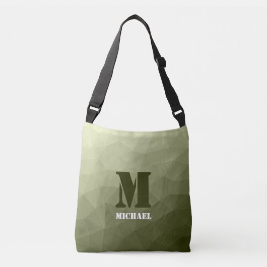 Sac Ajustable Motif de maillage géométrique vert clair de l'armé (Devant)