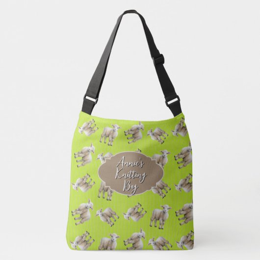Sac Ajustable Motif de moutons personnalisé pour tricot (Devant)