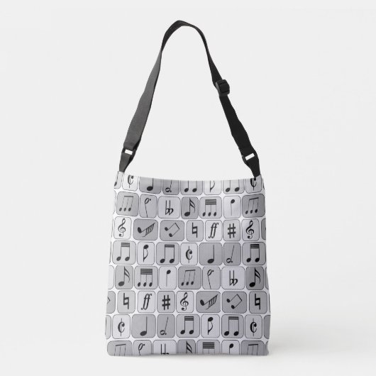 Sac Ajustable Motif de notes de musique géométrique monochrome é (Dos)