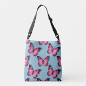Sac Ajustable Motif de papillons rose vibreux (Dos)