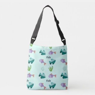 Sac Ajustable Motif de poisson en bleu