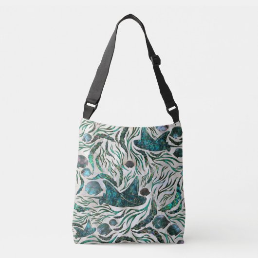 Sac Ajustable Motif de poisson stingray et squelette Abalone (Devant)