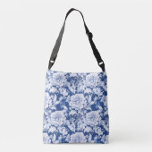 Sac Ajustable Motif de rose blanc/bleu pâle (Dos)