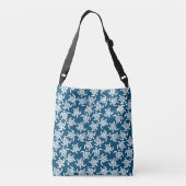 Sac Ajustable Motif de tortue de style côtier blanc et bleu (Dos)