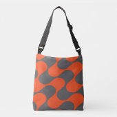 Sac Ajustable Motif de vague de mode rétro orange (Devant)