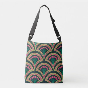Sac Ajustable Motif de ventilateur floral rose et vert