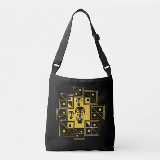 Sac Ajustable Motif de visage africain abstrait moderne (Devant)