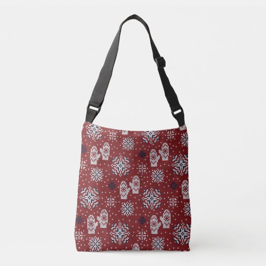 Sac Ajustable Motif décoratif de Noël d'hiver (Devant)