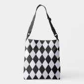 Sac Ajustable Motif diamant arlequin noir et blanc (Dos)