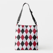 Sac Ajustable Motif diamant de l'arlequin noir et rouge (Dos)
