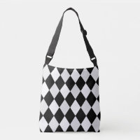 Motif diamant en harlequin noir et blanc