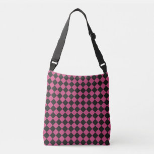 Sac Ajustable Motif diamant rose noir Checker