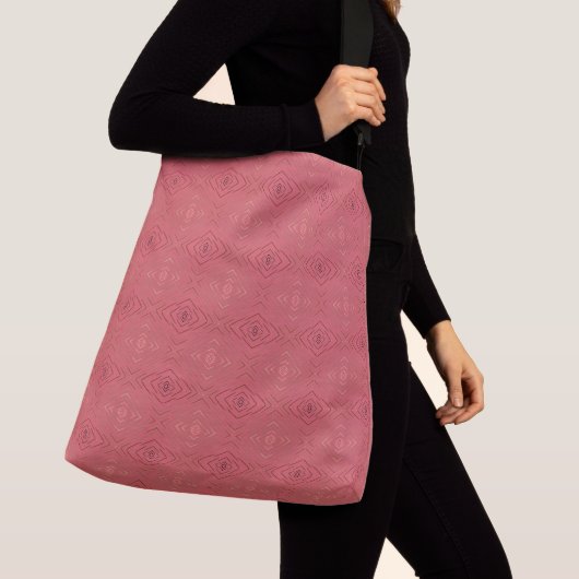 Sac Ajustable Motif diamant subtil Rose fuchsia  (De près)