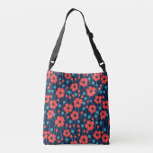 Sac Ajustable Motif d'impression floral bleu marine (Dos)