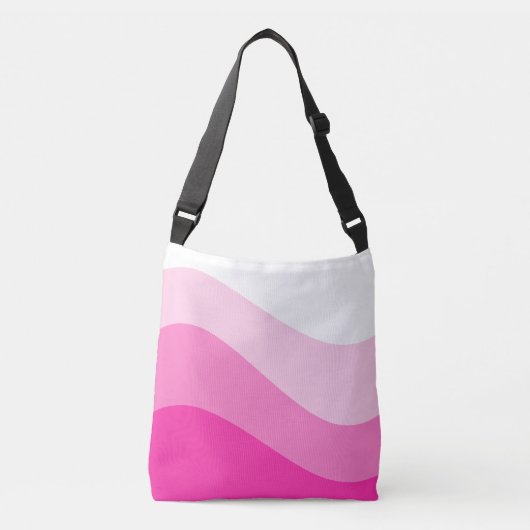 Sac Ajustable Motif d'onde rose blanc Ombre (Devant)