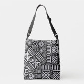 Sac Ajustable Motif d'origine africaine - Noir et Blanc #6 (Dos)