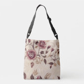 Sac Ajustable Motif élégant de rose marron (Dos)