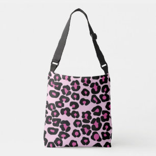 Sac Ajustable Motif Empreinte de léopard rose et noir