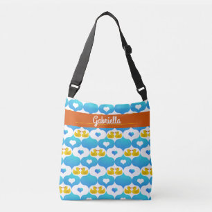 Sac Ajustable Motif en caoutchouc Duckie et Coeurs Personnalisé