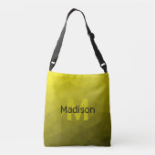 Sac Ajustable Motif en maille géométrique gris foncé jaune (Dos)