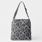 Sac Ajustable Motif Feuille tombé noir sur gris (Dos)