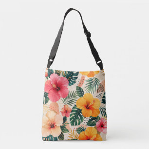 Sac Ajustable Motif floral sans couture d'Hibiscus tropical vibr