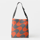 Sac Ajustable Motif Géométrique Abstrait Orange Et Gris Moderne (Dos)