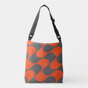 Sac Ajustable Motif Géométrique Abstrait Orange Et Gris Moderne