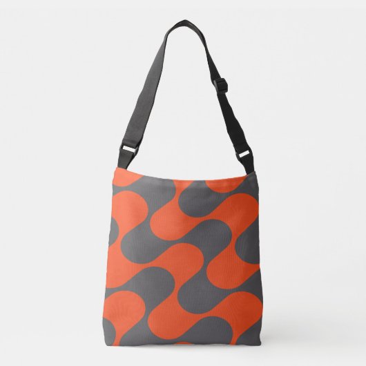 Sac Ajustable Motif Géométrique Abstrait Orange Et Gris Moderne (Devant)