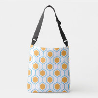 Motif géométrique Hexagon abstrait en bleu orange