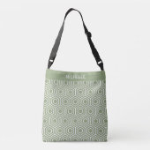 Sac Ajustable Motif géométrique Sage Green Hexagon Honeycomb (Dos)