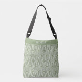 Sac Ajustable Motif géométrique Sage Green Hexagon Honeycomb (Devant)
